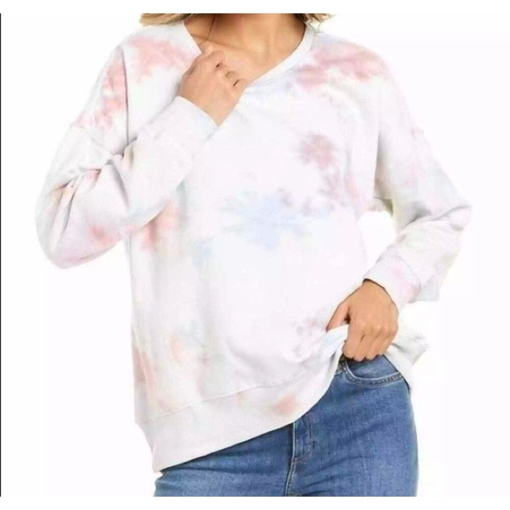 AR-33 Crewneck Sweatshirt Womens Sz L Tie Dye Comfy athleisure Coastal Sporty